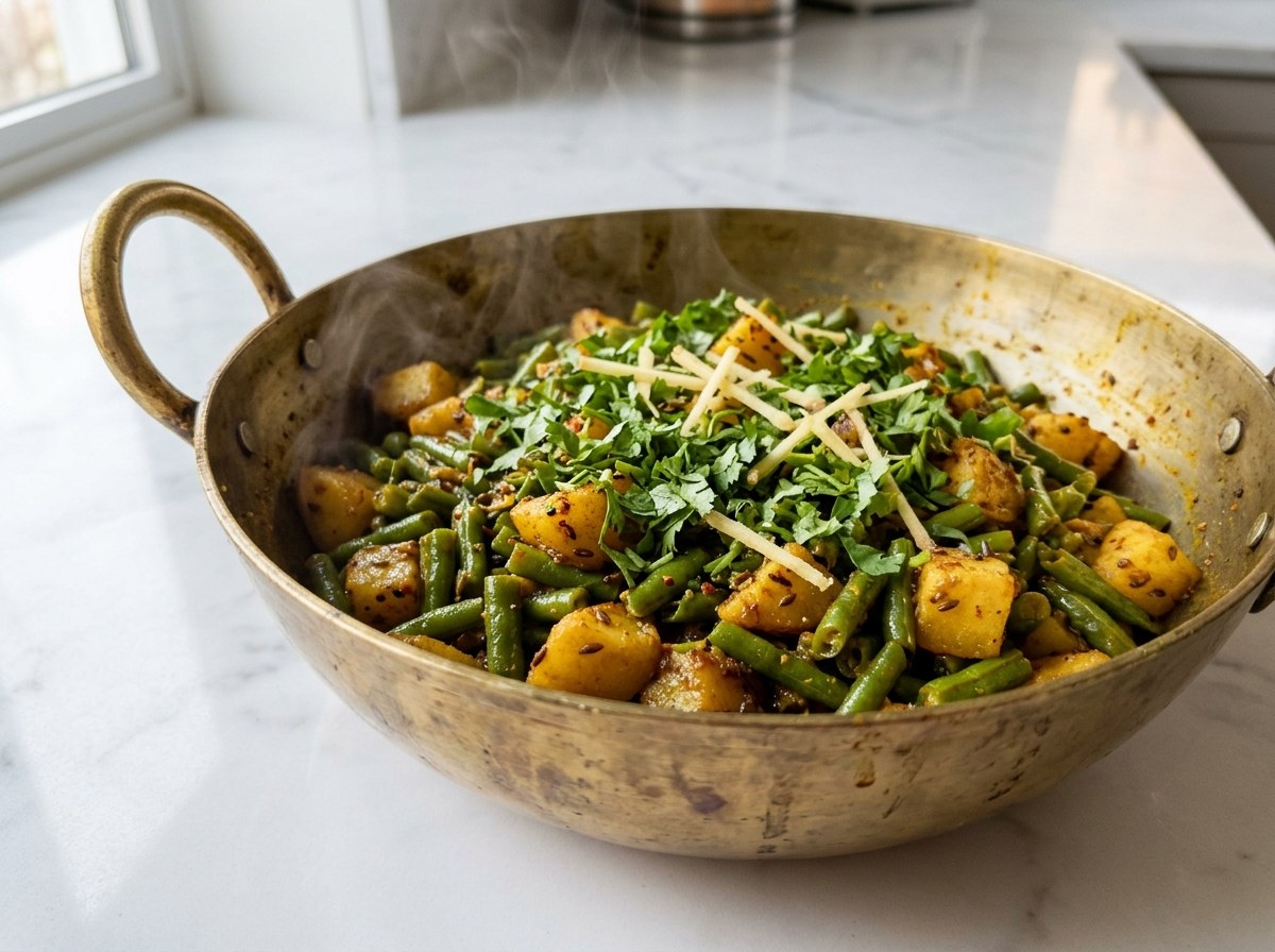 Fresh Coriander Garnish and Serve Hot