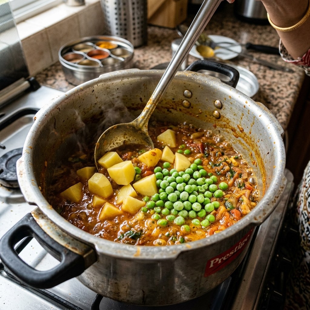 Roast Aloo Matar