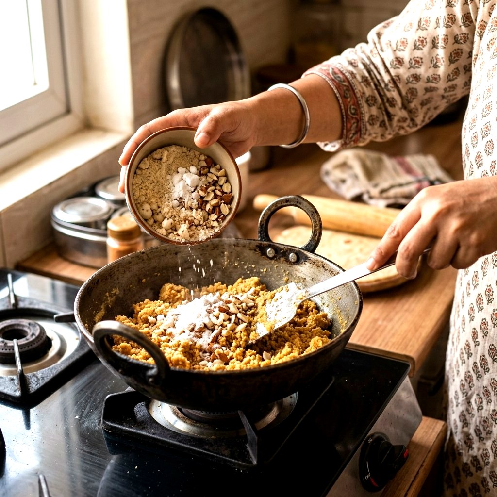 Turn Off Heat & Fold in All Dry Ingredients