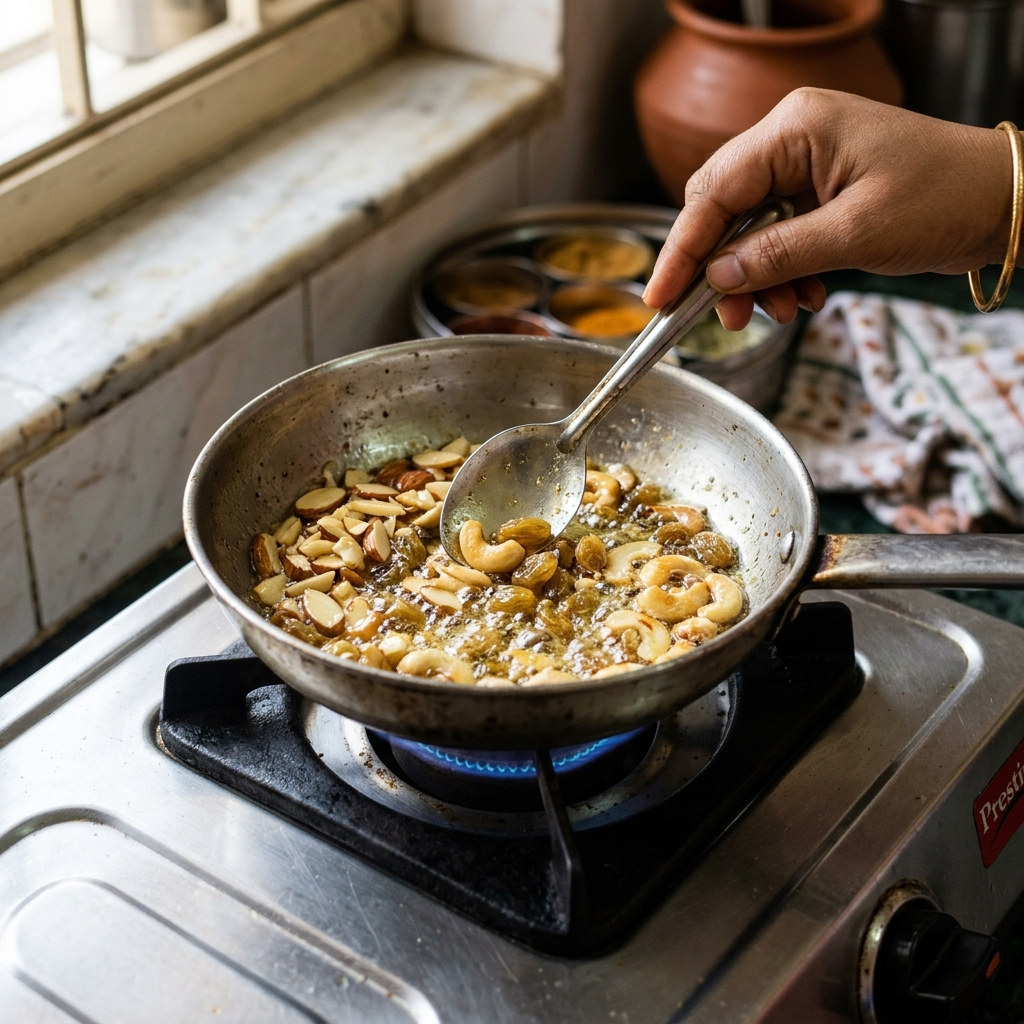 1. Toast Dry Fruits in Desi Ghee