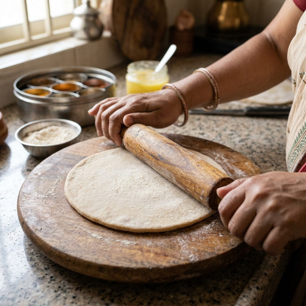 6. Flatten with Hands & Gently Roll