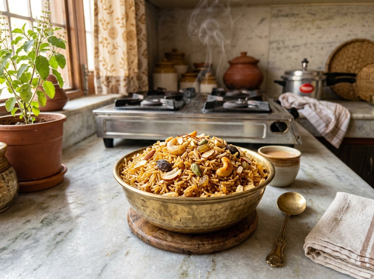 Gur Wale Chawal (Punjabi Jaggery Rice)