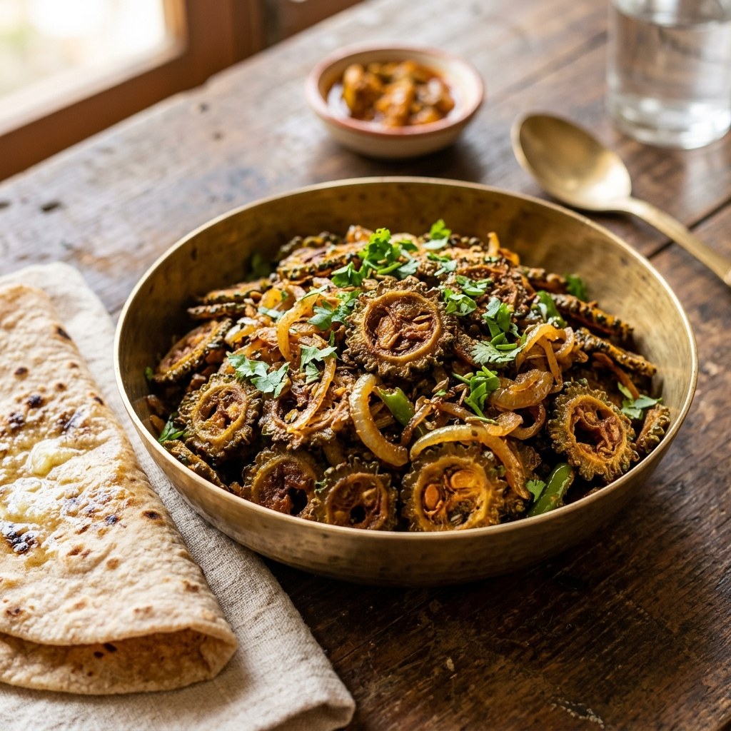 Crispy Karele ki Sabzi