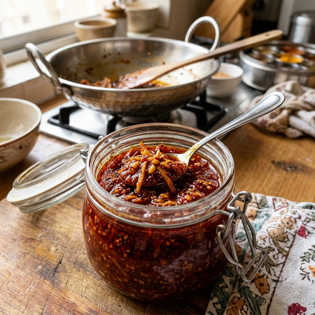 6. Simmer Until Cooked & Glass Jar Storage