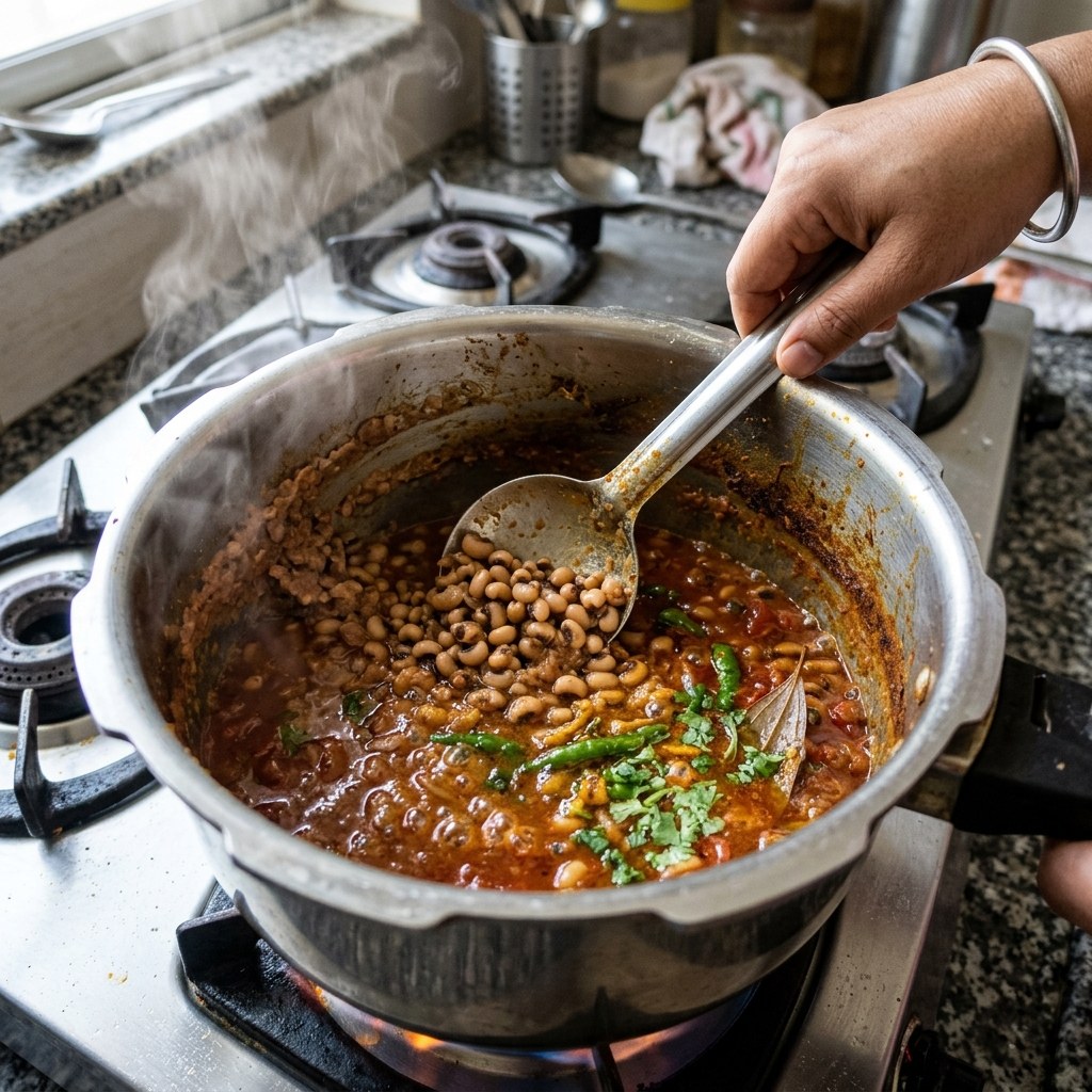 Check Tenderness & Mash Beans to Thicken Gravy