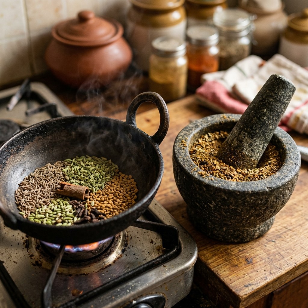 Dry Roast and Grind