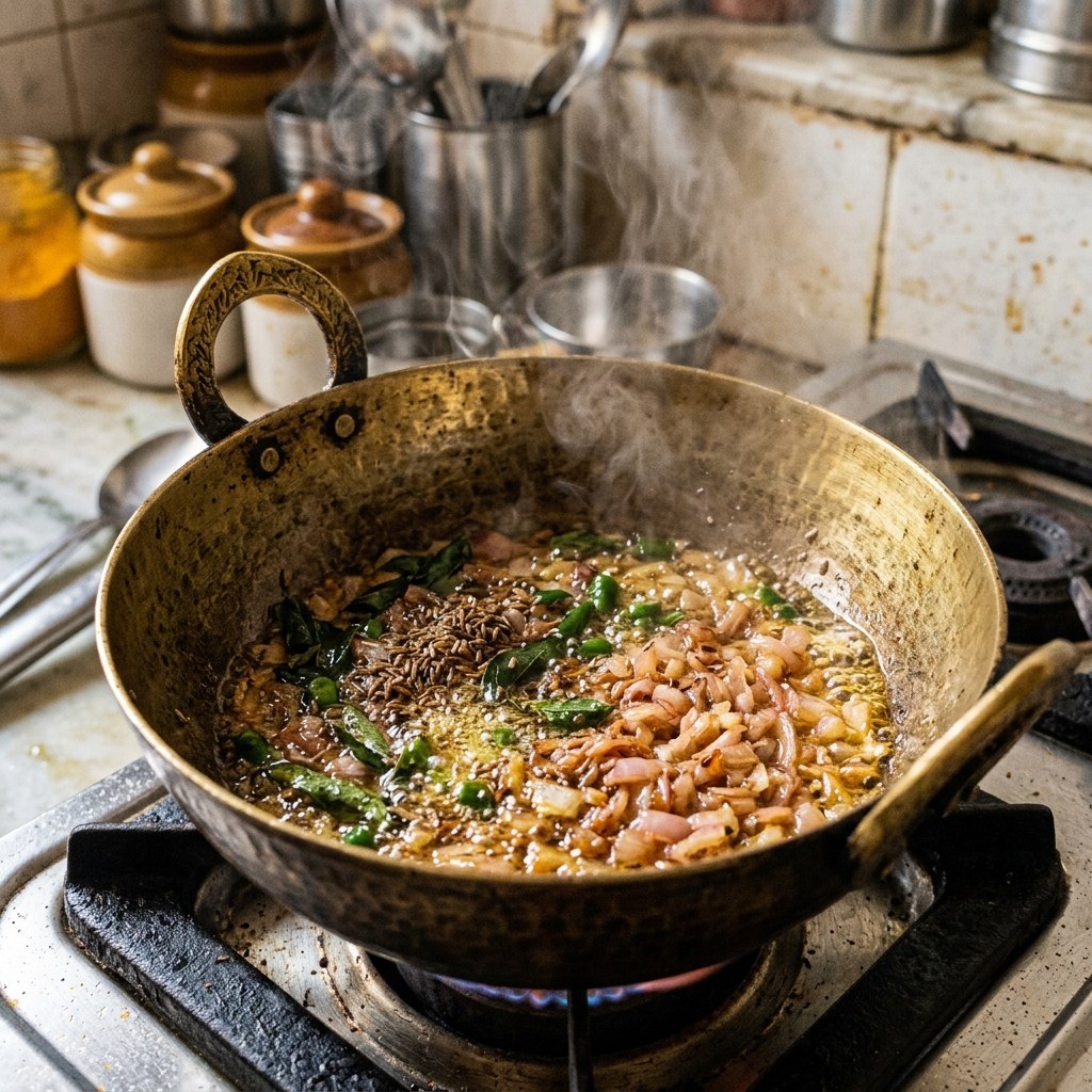 Jeera, Kadi Patta & Onion Tadka