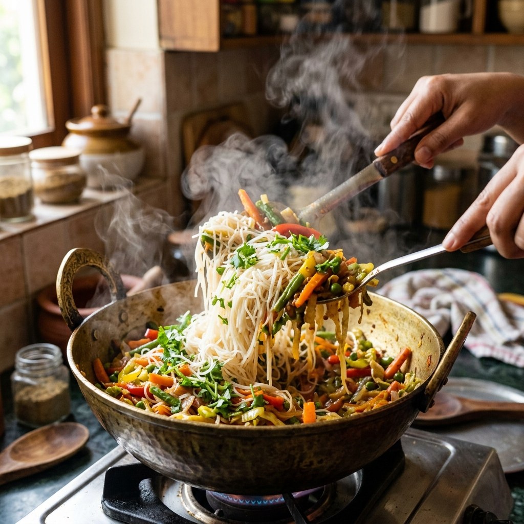 Toss Vermicelli, Steam & Serve