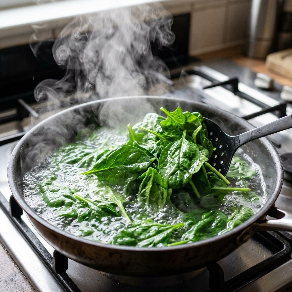 Blanch the Spinach
