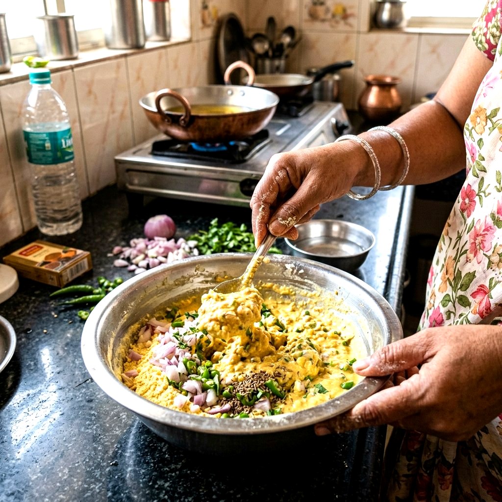 Prepare Pakora Batter