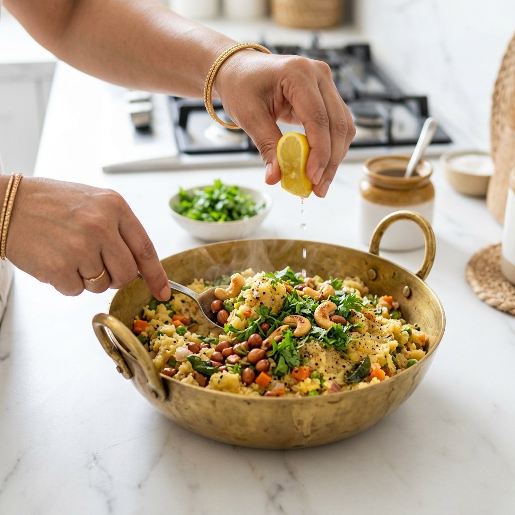 Roasted Nuts and Fresh Coriander Finish